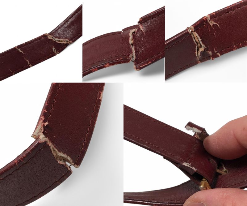 Sac bandoulière Cartier Must Line cuir bordeaux tendance occasion authentique ps2504-ps102